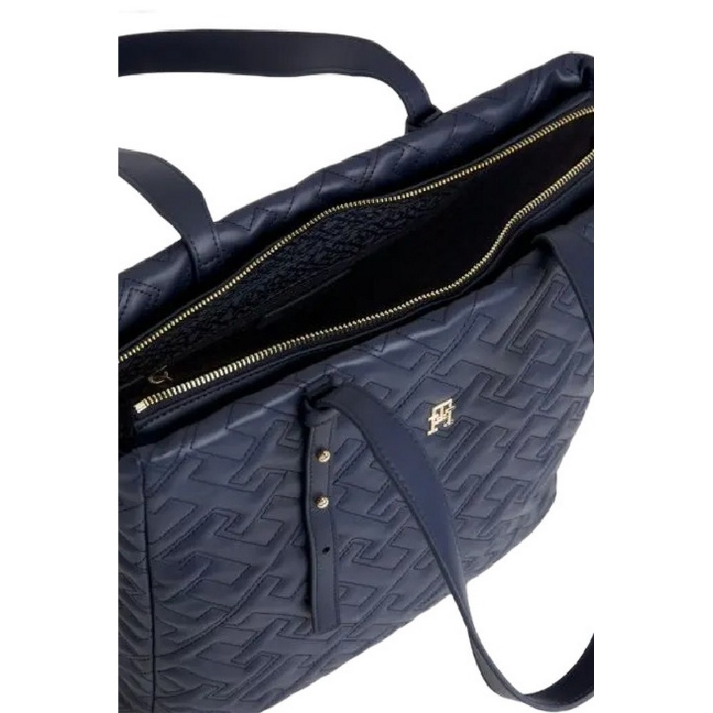 TOMMY HILFIGER TH SOFT TOTE MONO ΤΣΑΝΤΑ ΓΥΝΑΙΚΕΙΑ NAVY