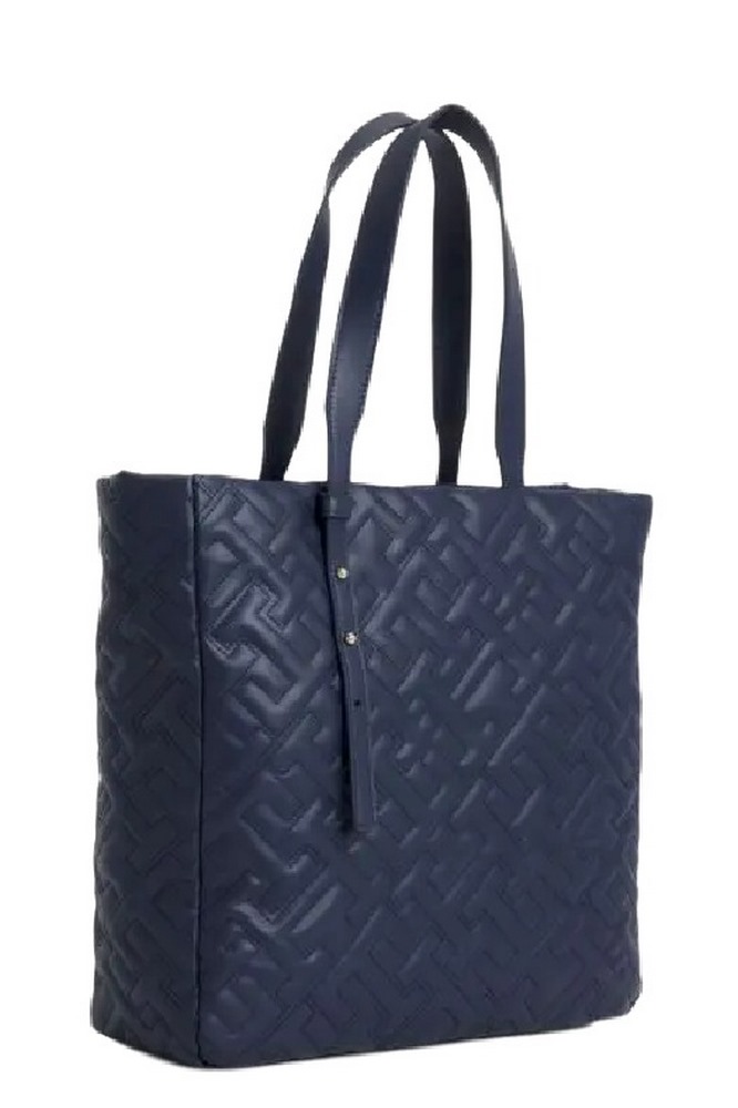 TOMMY HILFIGER TH SOFT TOTE MONO ΤΣΑΝΤΑ ΓΥΝΑΙΚΕΙΑ NAVY