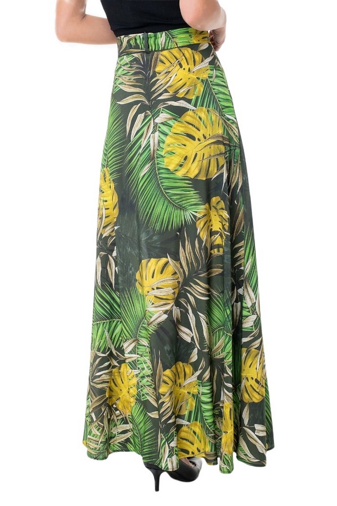 GUESS VERITY LONG SKIRT ΦΟΥΣΤΑ ΓΥΝΑΙΚΕΙΑ GREEN