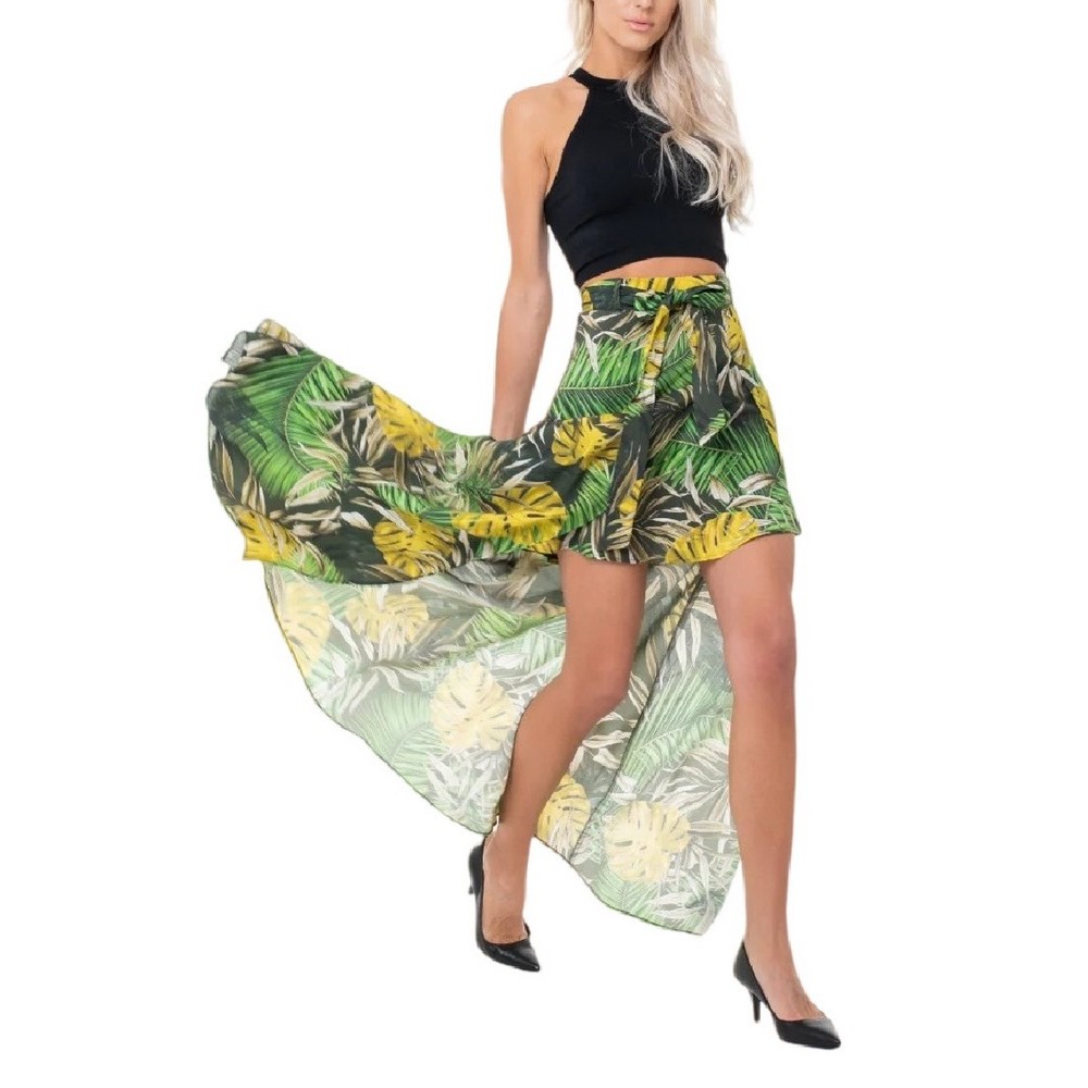 GUESS VERITY LONG SKIRT ΦΟΥΣΤΑ ΓΥΝΑΙΚΕΙΑ GREEN