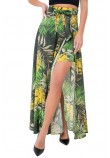 GUESS VERITY LONG SKIRT ΦΟΥΣΤΑ ΓΥΝΑΙΚΕΙΑ GREEN