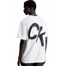 CALVIN KLEIN JEANS CK SPRAY TEE T-SHIRT ΑΝΔΡΙΚΟ BRIGHT WHITE