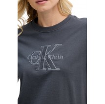 CALVIN KLEIN JEANS BABY TERRY HERO MONOLOGO T-SHIRT ΜΠΛΟΥΖΑ ΓΥΝΑΙΚΕΙΑ DARK GREY