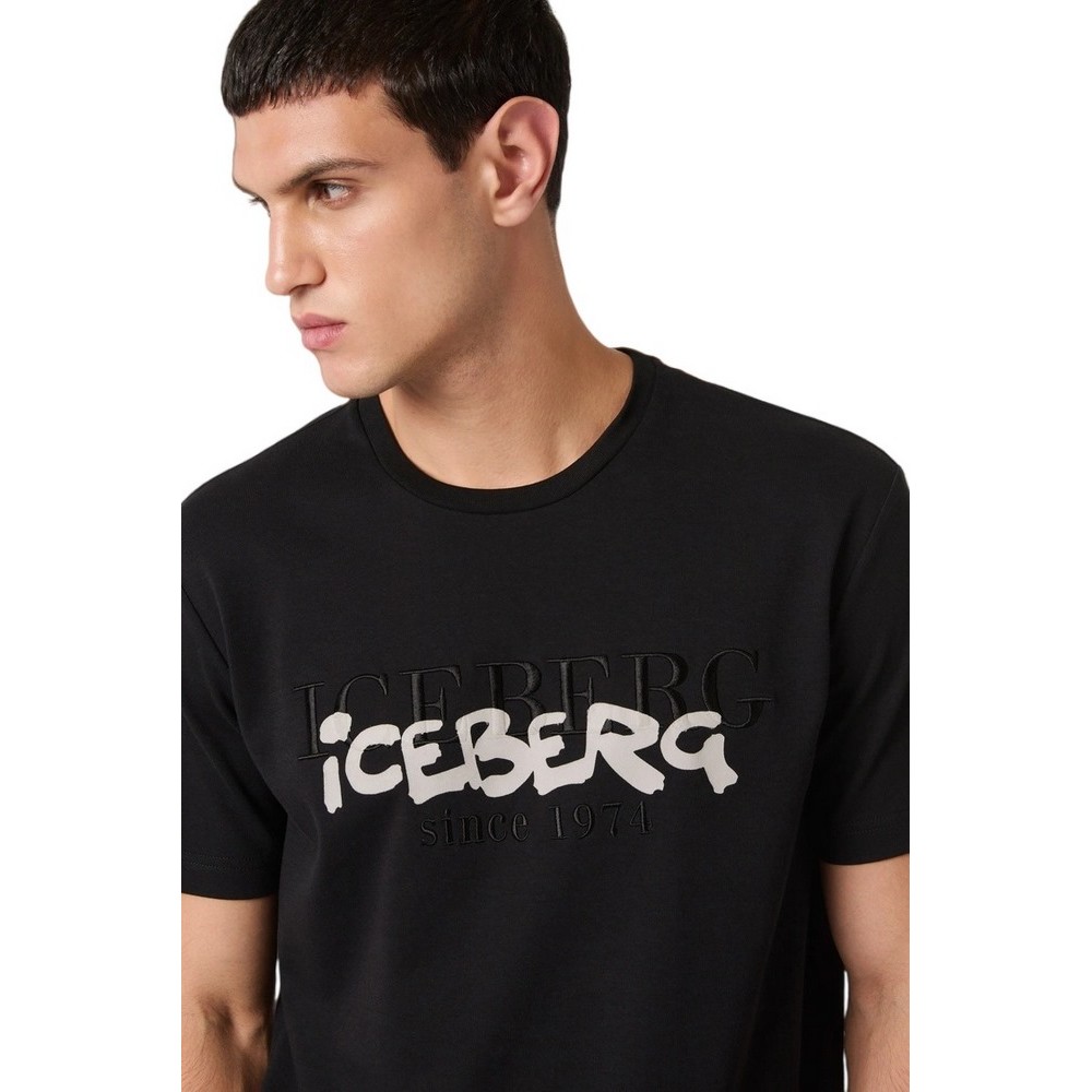 ICEBERG JERSEY T-SHIRT ΑΝΔΡΙΚΟ BLACK