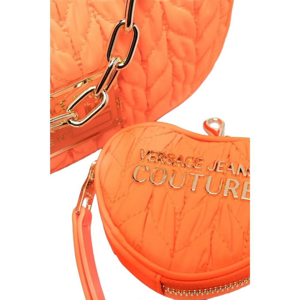 VERSACE JEANS COUTURE RANGE O - CRUNCHY BAGS QUILTED ΤΣΑΝΤΑ ΓΥΝΑΙΚΕΙΑ ORANGE