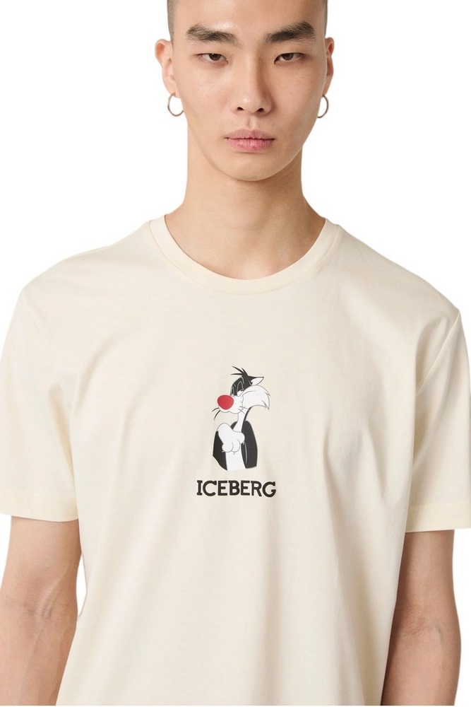 ICEBERG JERSEY T-SHIRT ΑΝΔΡΙΚΟ ECRU