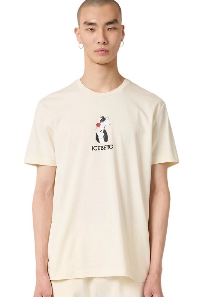 ICEBERG JERSEY T-SHIRT ΑΝΔΡΙΚΟ ECRU
