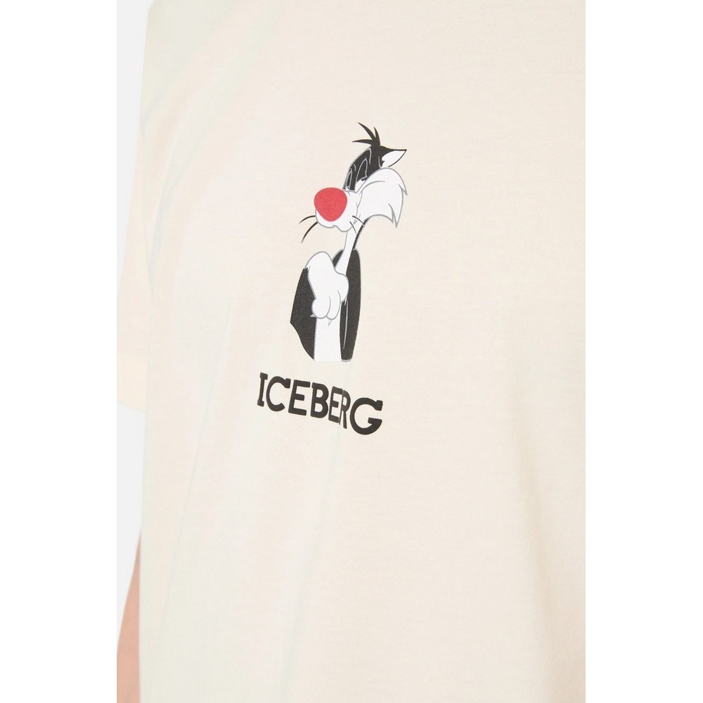 ICEBERG JERSEY T-SHIRT ΜΠΛΟΥΖΑ ΑΝΔΡΙΚΗ ECRU