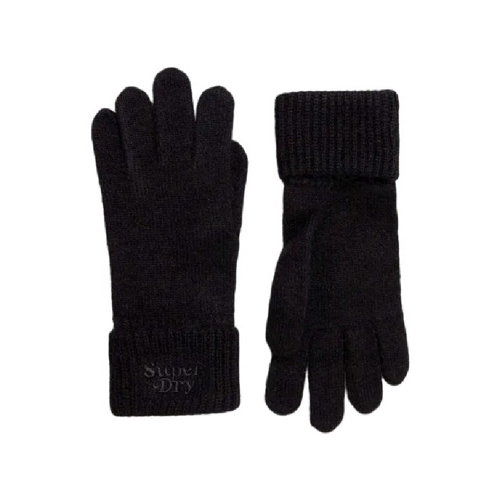 SUPERDRY RIB KNIT GLOVE ΓΑΝΤΙΑ ΓΥΝΑΙΚΕΙΑ BLACK