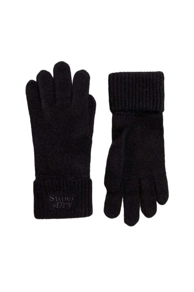 SUPERDRY RIB KNIT GLOVE ΓΑΝΤΙΑ ΓΥΝΑΙΚΕΙΑ BLACK