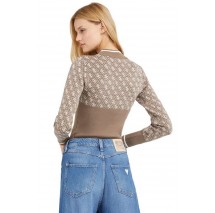GUESS LISE 4G LS SWEATER ΜΠΛΟΥΖΑ ΓΥΝΑΙΚΕΙΑ BROWN