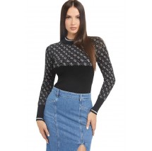 GUESS LISE 4G LS SWEATER ΜΠΛΟΥΖΑ ΓΥΝΑΙΚΕΙΑ BLACK