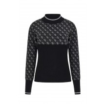 GUESS LISE 4G LS SWEATER ΜΠΛΟΥΖΑ ΓΥΝΑΙΚΕΙΑ BLACK
