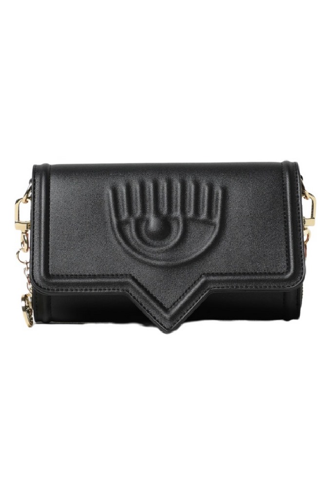 CHIARA FERRAGNI RANGE A - EYELIKE BAGS ΠΟΡΤΟΦΟΛΙ ΓΥΝΑΙΚΕΙΟ BLACK