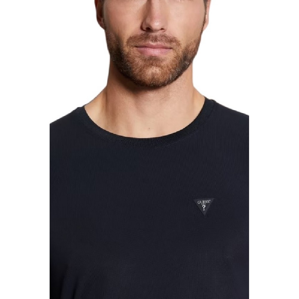 GUESS NEW TECH T-SHIRT ΜΠΛΟΥΖΑ ΑΝΔΡΙΚΗ BLACK