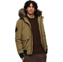 SUPERDRY D1 OVIN EVEREST HOODED PUFFER BOMBER ΜΠΟΥΦΑΝ ΑΝΔΡΙΚΟ OLIVE