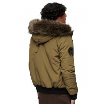 SUPERDRY D1 OVIN EVEREST HOODED PUFFER BOMBER ΜΠΟΥΦΑΝ ΑΝΔΡΙΚΟ OLIVE