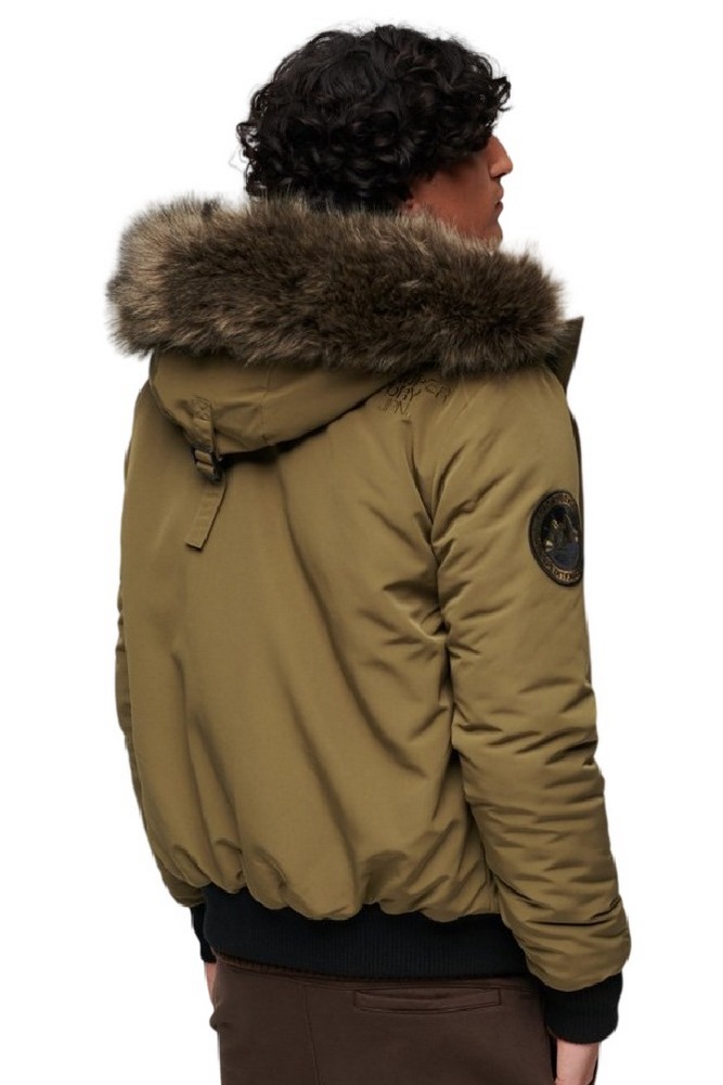 SUPERDRY D1 OVIN EVEREST HOODED PUFFER BOMBER ΜΠΟΥΦΑΝ ΑΝΔΡΙΚΟ OLIVE