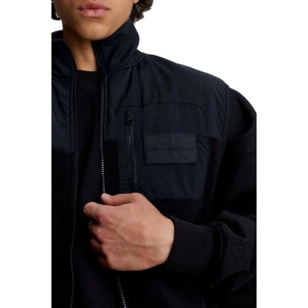 CALVIN KLEIN JEANS POLAR FLEECE OUTDOOR VEST ΜΠΟΥΦΑΝ-ΑΜΑΝΙΚΟ ΑΝΔΡΙΚΟ BLACK