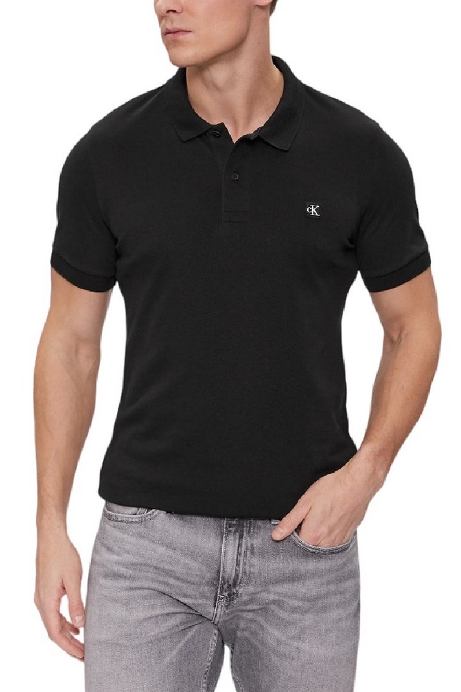 CALVIN KLEIN JEANS CK EMBRO BADGE SLIM POLO ΜΠΛΟΥΖΑ ΑΝΔΡΙΚΗ BLACK