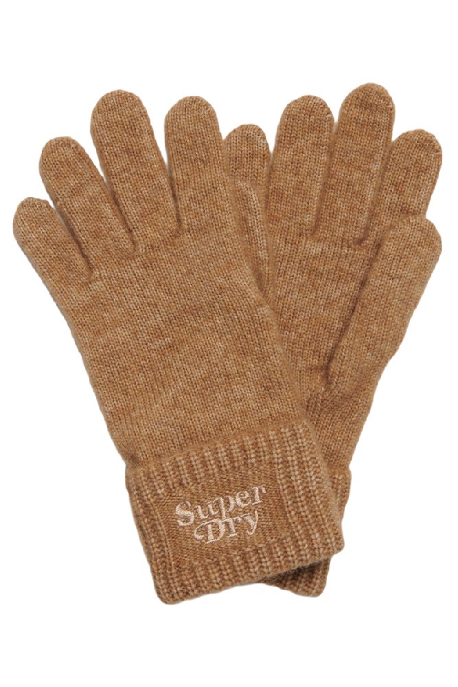 SUPERDRY RIB KNIT GLOVE ΓΑΝΤΙΑ ΓΥΝΑΙΚΕΙΑ BROWN