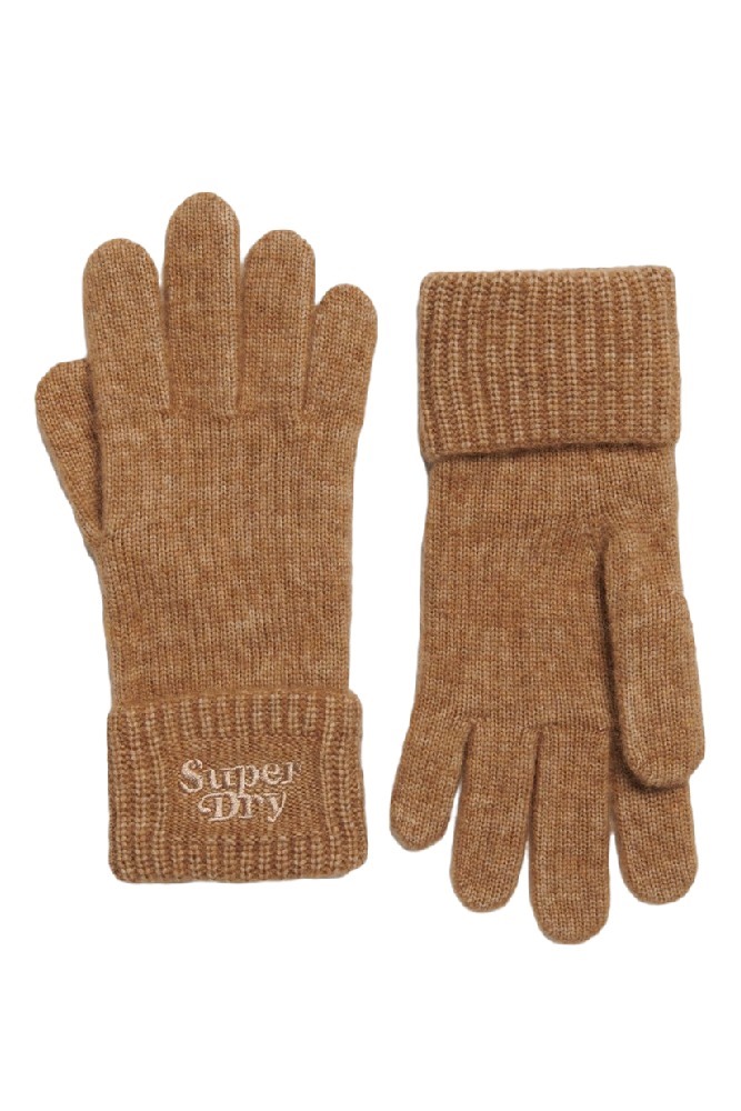 SUPERDRY RIB KNIT GLOVE ΓΑΝΤΙΑ ΓΥΝΑΙΚΕΙΑ BROWN