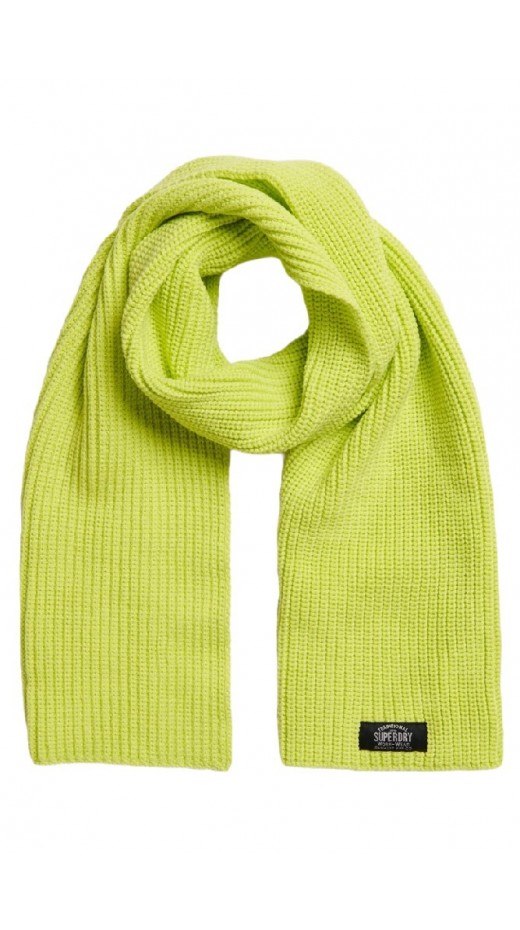 SUPERDRY D3 SDRY CLASSIC KNITTED SCARF UNISEX ΚΑΣΚΟΛ ΓΥΝΑΙΚΕΙΟ GREEN