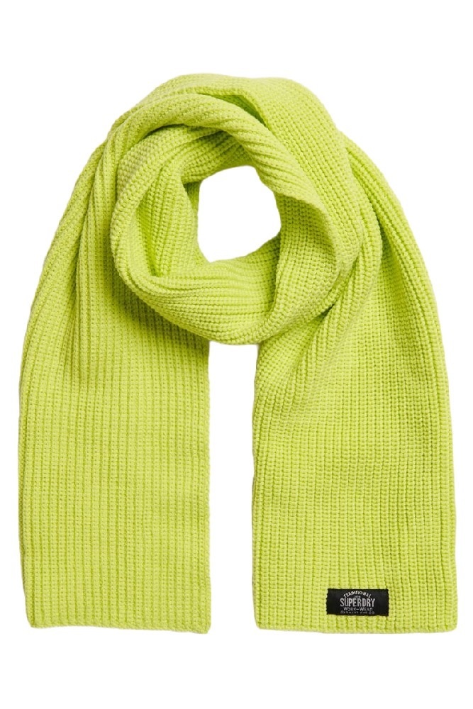 SUPERDRY D3 SDRY CLASSIC KNITTED SCARF UNISEX ΚΑΣΚΟΛ ΓΥΝΑΙΚΕΙΟ GREEN