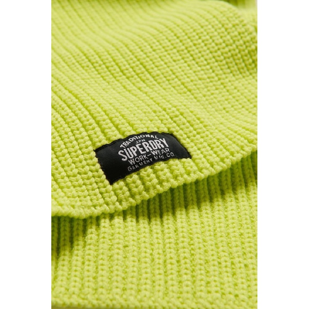 SUPERDRY D3 SDRY CLASSIC KNITTED SCARF UNISEX ΚΑΣΚΟΛ ΓΥΝΑΙΚΕΙΟ GREEN