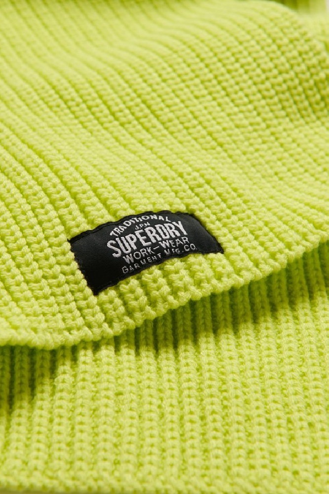 SUPERDRY D3 SDRY CLASSIC KNITTED SCARF UNISEX ΚΑΣΚΟΛ ΓΥΝΑΙΚΕΙΟ GREEN