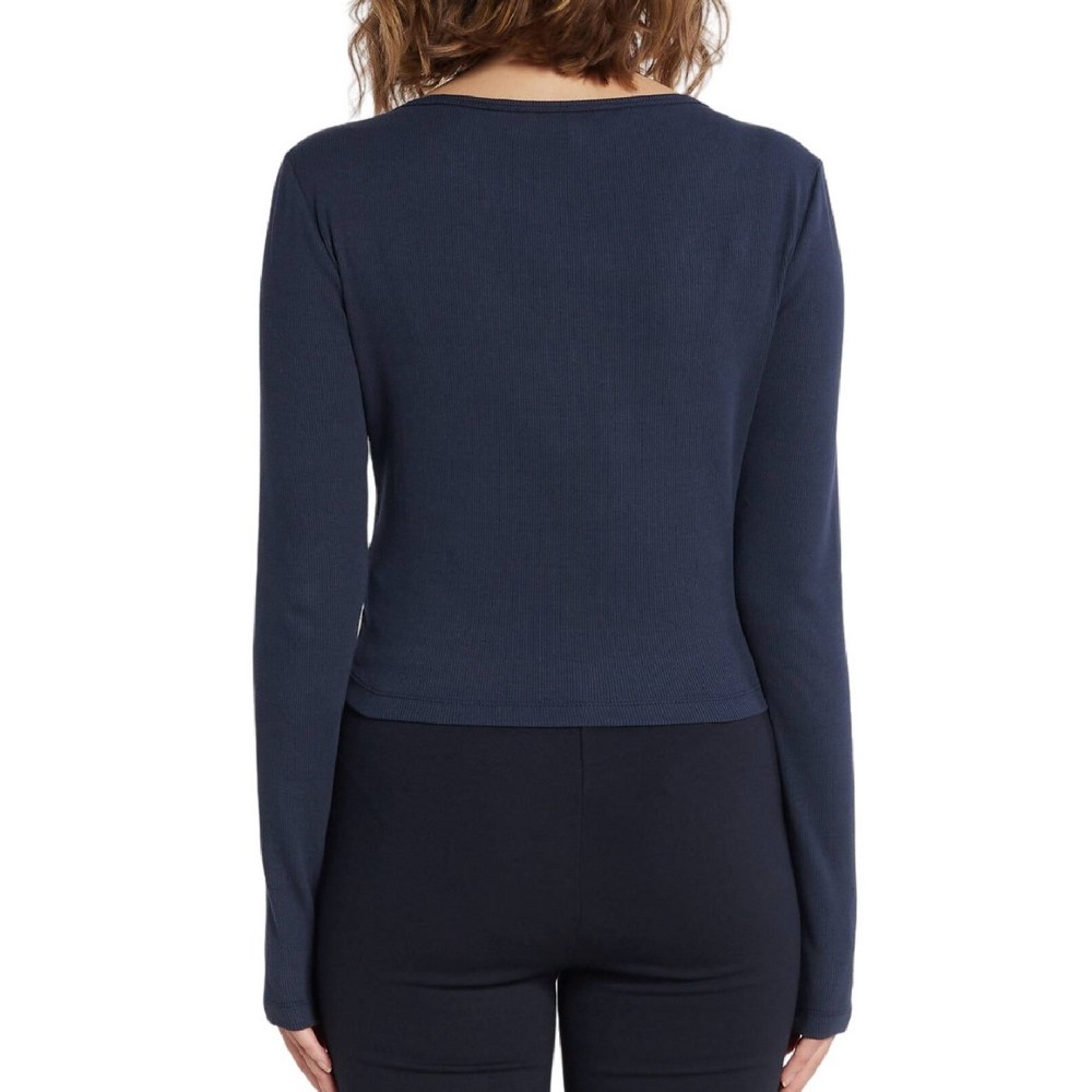 TOMMY JEANS SLIM ESSENTIAL RIB V LS ΜΠΛΟΥΖΑ ΓΥΝΑΙΚΕΙΑ NAVY