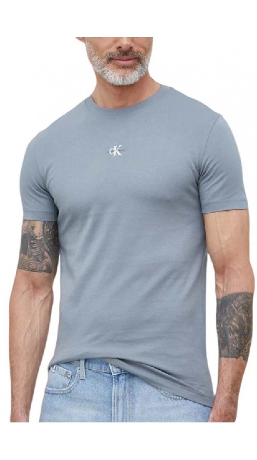 CALVIN KLEIN  JEANS MICRO MONOLOGO TEE TSHIRT ΑΝΔΡΙΚΟ GREY