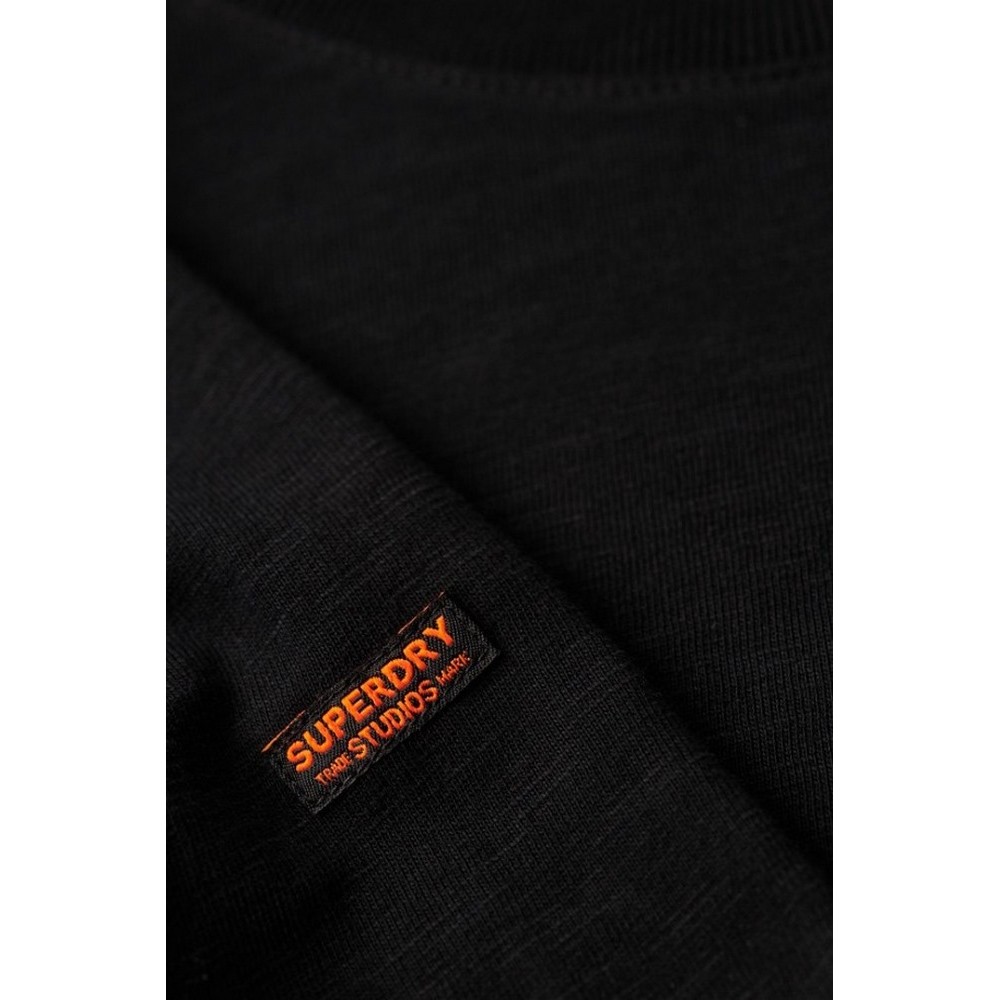 SUPERDRY D2 STUD LONG SLEEVE JERSEY CREW TOP ΜΠΛΟΥΖΑ ΑΝΔΡΙΚΗ BLACK