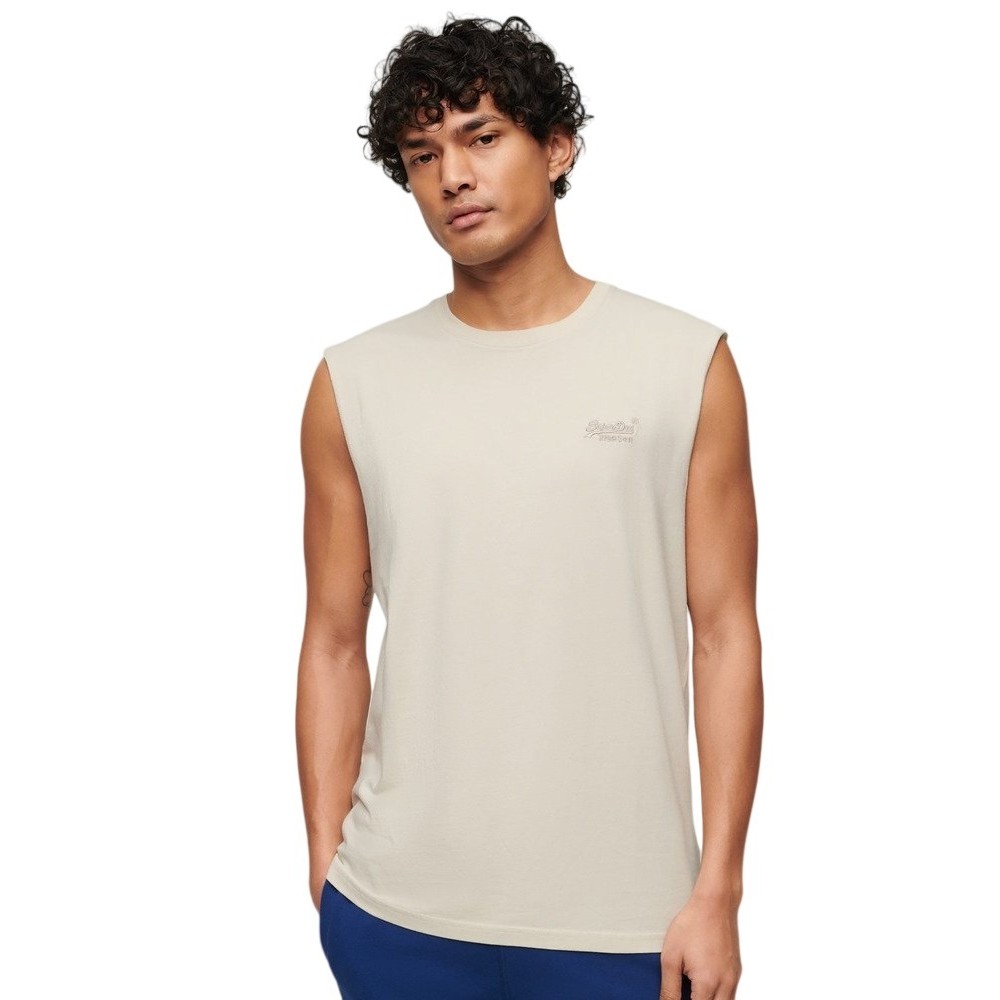 SUPERDRY ESSENTIAL LOGO TANK UB ΜΠΛΟΥΖΑ ΑΝΔΡΙΚΗ BEIGE