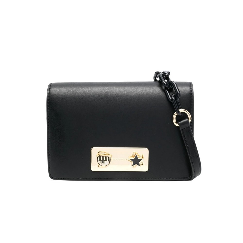 CHIARA FERRAGNI RANGE E - EYE STAR LOCK SMOOTH CALF ΤΣΑΝΤΑ ΓΥΝΑΙΚΕΙΑ BLACK