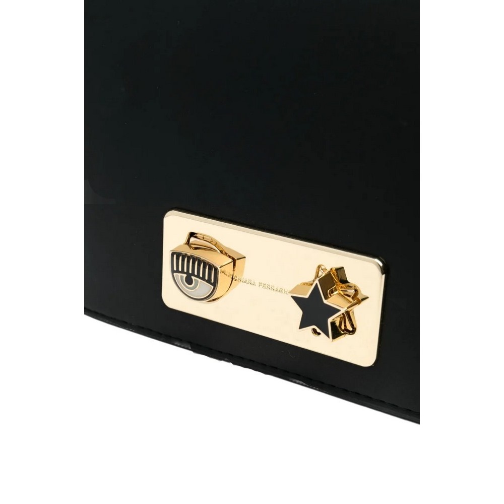 CHIARA FERRAGNI RANGE E - EYE STAR LOCK SMOOTH CALF ΤΣΑΝΤΑ ΓΥΝΑΙΚΕΙΑ BLACK