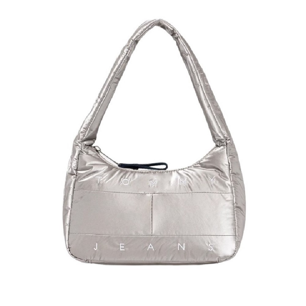 TOMMY JEANS ARCHIVE SILVER SHOULDER BAG ΤΣΑΝΤΑ ΓΥΝΑΙΚΕΙΑ SILVER
