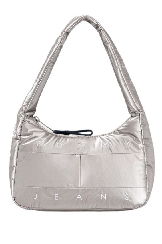 TOMMY JEANS ARCHIVE SILVER SHOULDER BAG ΤΣΑΝΤΑ ΓΥΝΑΙΚΕΙΑ SILVER