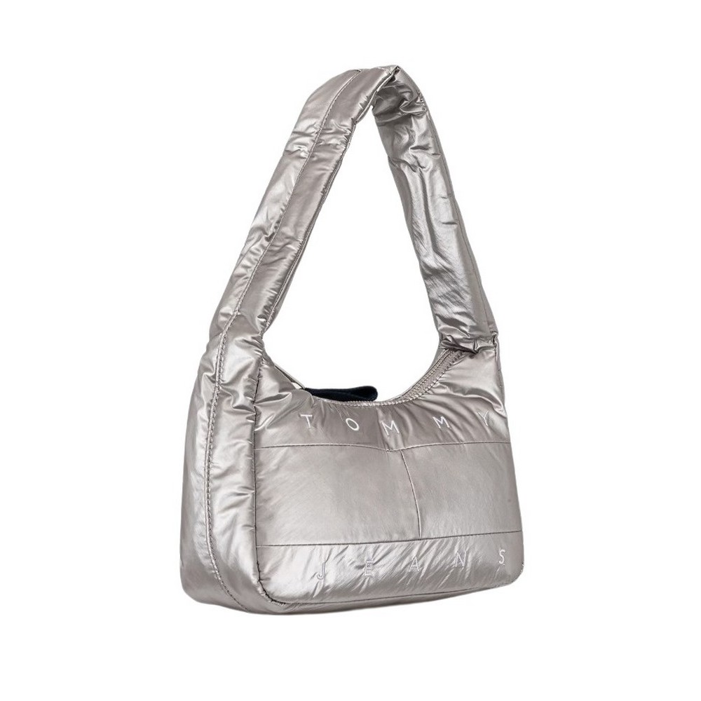 TOMMY JEANS ARCHIVE SILVER SHOULDER BAG ΤΣΑΝΤΑ ΓΥΝΑΙΚΕΙΑ SILVER
