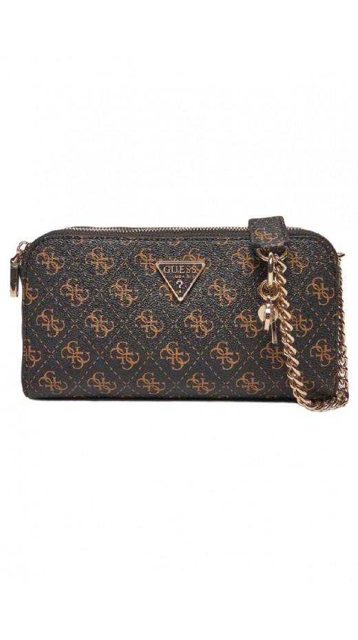 GUESS ECO ERICA STATUS CROSSBODY ΤΣΑΝΤΑ ΓΥΝΑΙΚΕΙΑ BROWN