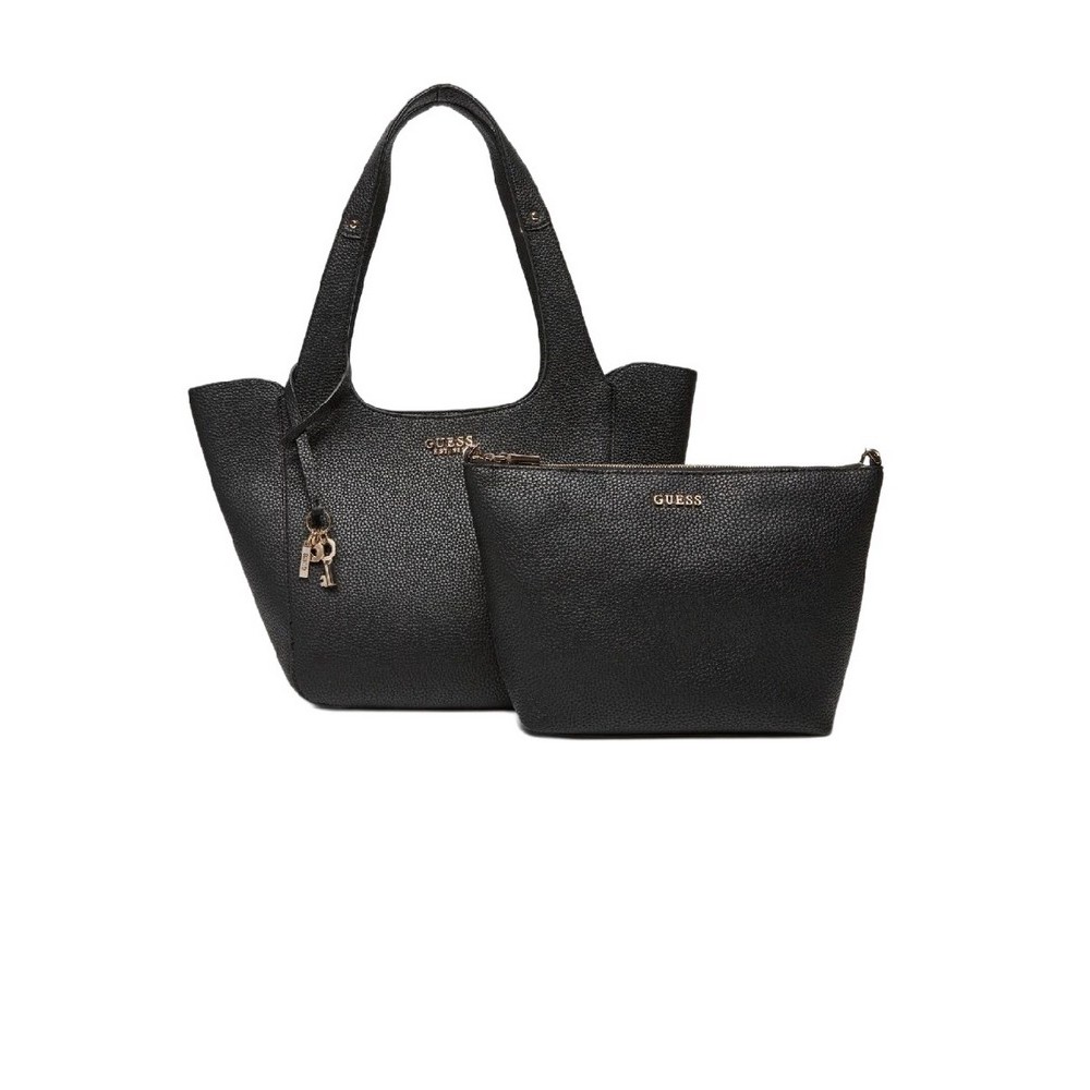 GUESS CALISTA 2 IN 1 TOTE ΤΣΑΝΤΑ ΓΥΝΑΙΚΕΙΑ BLACK