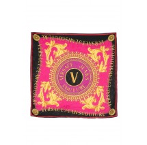 VERSACE JEANS COUTURE FOULARD LEAVES JACQUARD PATTERN 90CM X 90CM ΦΟΥΛΑΡΙ ΓΥΝΑΙΚΕΙΟ MULTI