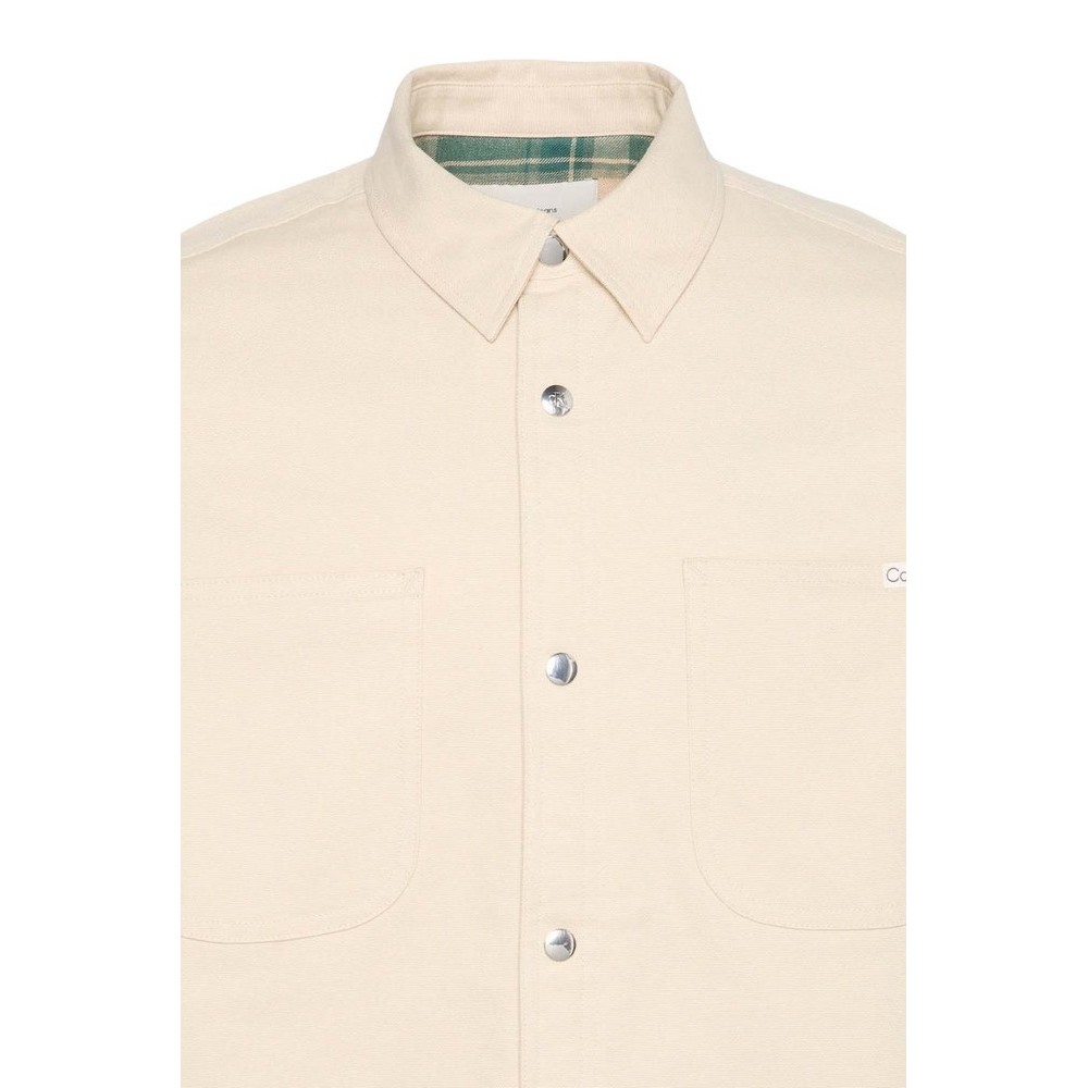 CALVIN KLEIN JEANS LS MATTY CANVAS RLXD FLANNEL LIN BEIGE