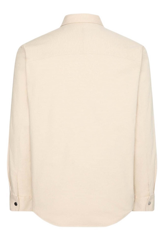 CALVIN KLEIN JEANS LS MATTY CANVAS RLXD FLANNEL LIN BEIGE