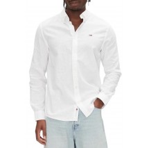 TOMMY JEANS REG LINEN BLEND LS SHIRT EXT ΠΟΥΚΑΜΙΣΟ ΑΝΔΡΙΚΟ ECRU