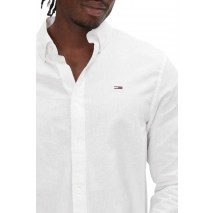 TOMMY JEANS REG LINEN BLEND LS SHIRT EXT ΠΟΥΚΑΜΙΣΟ ΑΝΔΡΙΚΟ ECRU