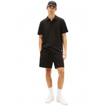 TOMMY JEANS REG WAFFLE POLO T-SHIRT ΜΠΛΟΥΖΑ ΑΝΔΡΙΚΗ BLACK