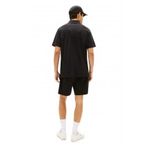 TOMMY JEANS REG WAFFLE POLO T-SHIRT ΜΠΛΟΥΖΑ ΑΝΔΡΙΚΗ BLACK