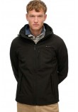 SUPERDRY D1 SDSW HOODED SOFT SHELL TREKKER JKT ΜΠΟΥΦΑΝ ΑΝΔΡΙΚΟ BLACK