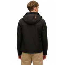 SUPERDRY D1 SDSW HOODED SOFT SHELL TREKKER JKT ΜΠΟΥΦΑΝ ΑΝΔΡΙΚΟ BLACK